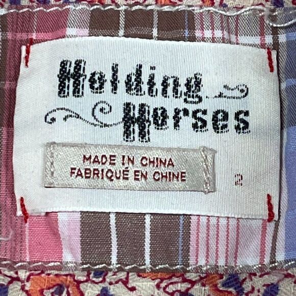 Anthropologie Holding Horses pink floral button blouse Size 2 - Picture 12 of 14